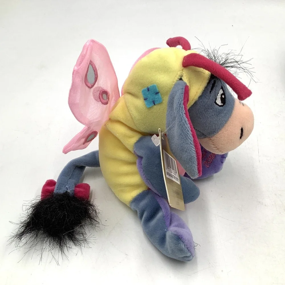 4 Walt Disney Bean Bag Eeyore Plush Bean Bag Angel Musketeer‎ Butterfly Cupid